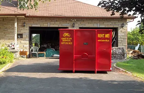 Load-N-Lift dumpster rental truck delivery Ontario